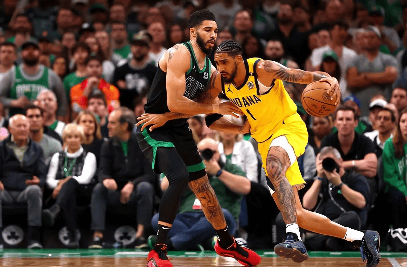 步行者碾压山东队，塔图姆统治全场